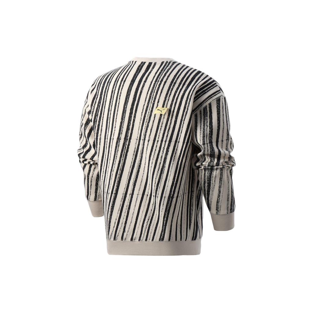 Puma X Michael Lau Stripe Logo Embroidery Crewneck Sweatshirt Men Tops White 530359-75