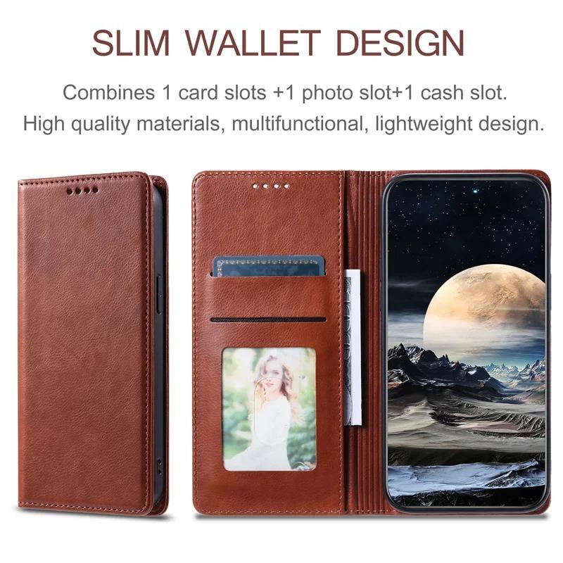 Leather Case For Samsung Galaxy A15 A25 A35 A55 A05S A14 A24 A34 A54 A13 A23 A33 A53 A73 A52 A12 A32 Wallet Magnetic Flip Cover