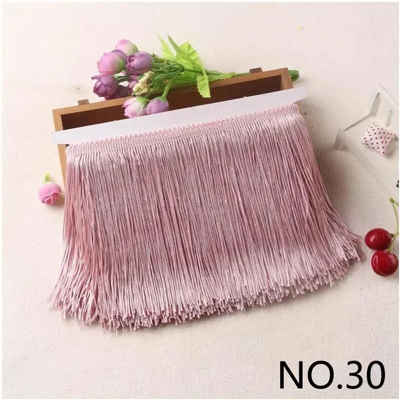 10M 10-30cm Meetee Fransar Tofsar Fransade Väskor Dekorativa Garner Fransar för Gardiner Kläder Spetsband Tygaccessoarer