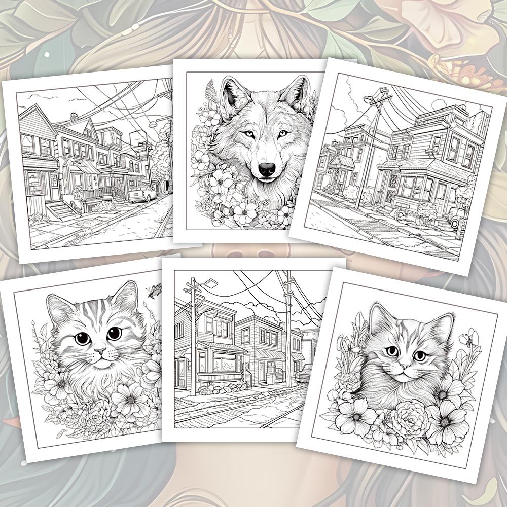 Stress Relief Colouring Book 30 Sheets, Teen Colouring Book 8.3x 8.3in100gsm Thick Paper, School Season and Other Holiday Gifts