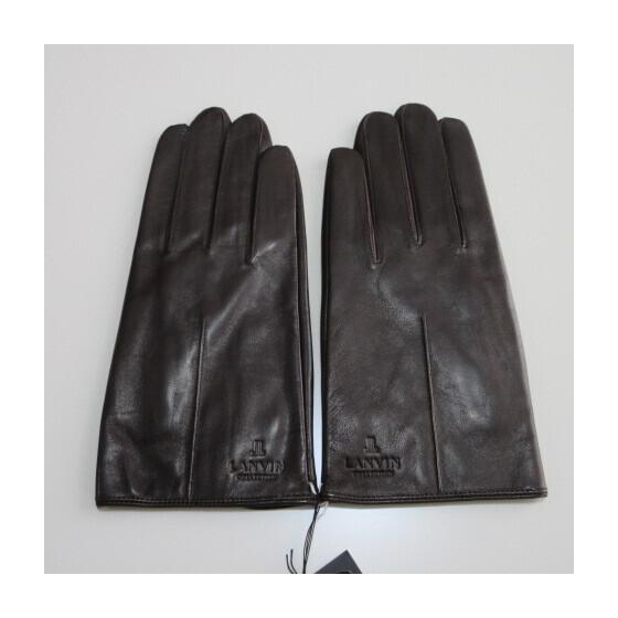 Used Men's Gloves / Leather Gloves [LANVIN] Lambskin Gloves Smartphone Compatible Made in Japan 23 / Dark Brown