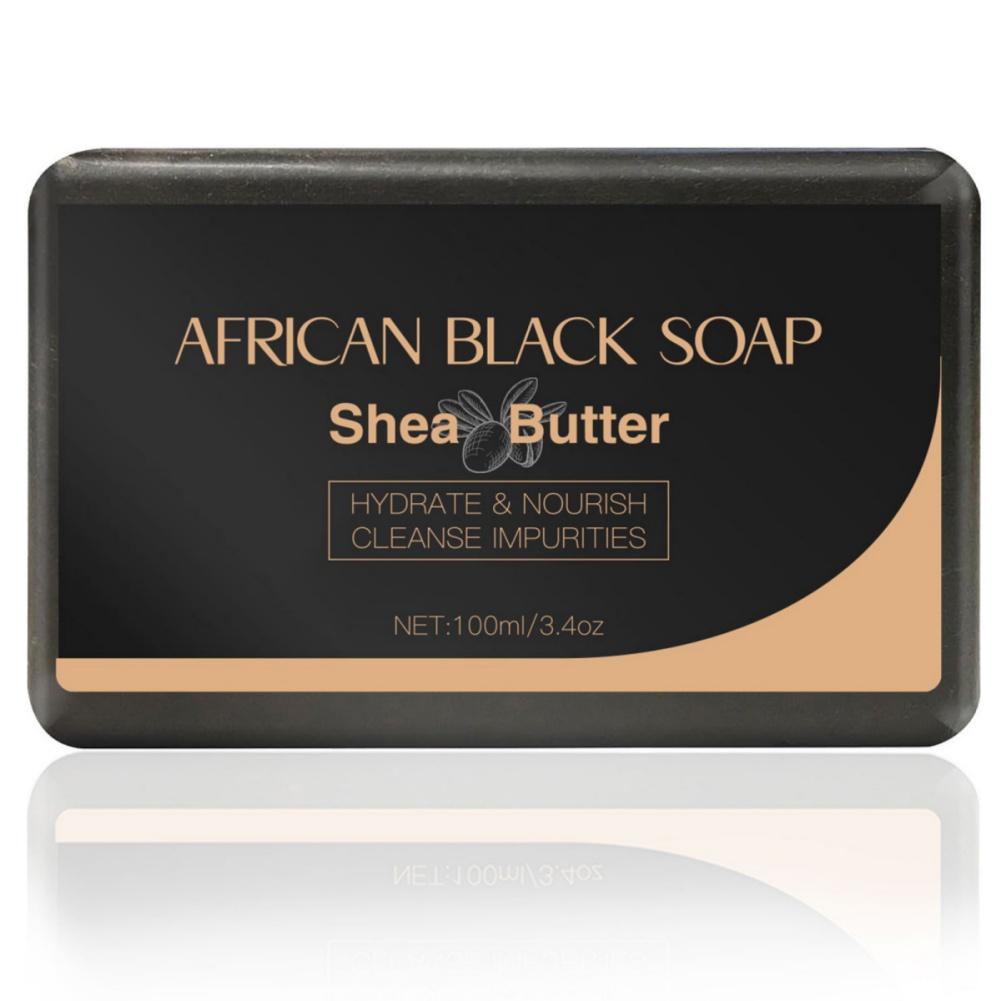 

Африканское черное мыло Мыло с маслом ши Увлажняет и питает Очищает от примесей Мыло для удаления прыщей