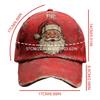 Santa Claus printed baseball cap Christmas baseball hat red Santa Claus Merry Christmas hat washed baseball cap Versatile