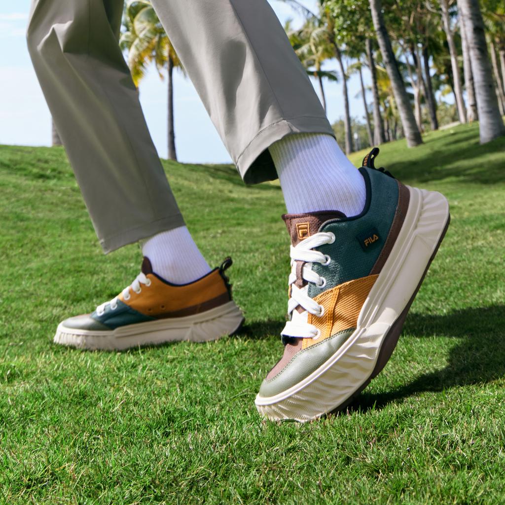 Fila Fosso Retro Versatile Durable Low-Top Canvas Shoes Men Sneakers Green Yellow F12M422304FCI