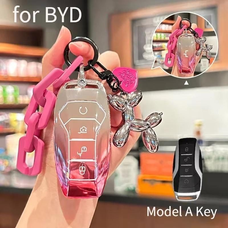 SuitableFor BYD TPU Car Key Seagull/Dolphin/Qin/Han/Tang/Song/SEAL U DM-i/ATTO03 Car Key Decoration Full Cover Protective Case