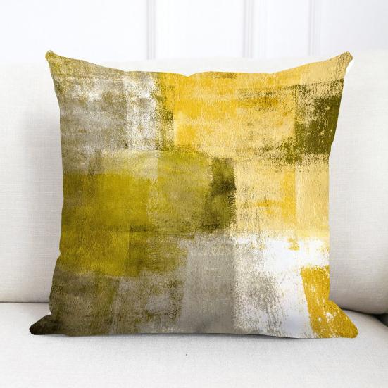 Pillow Covers with Zipper Set of 2 Oil Painting Throw Pillowcases Breathable All-season Pillowslip Abstract Art Decorative Cushion Case for Couch Bed