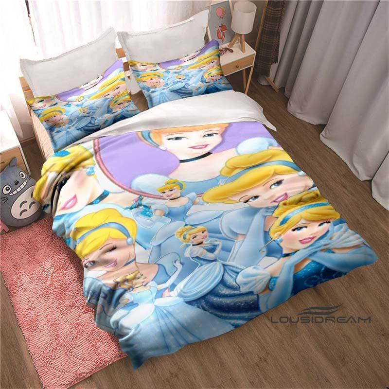 

Cinderella-themed Duvet Cover and Pillowcase Bedding Set, Perfect for Boys and Girls Bedrooms, A Cartoon-themed Children s Gif 135x200cm