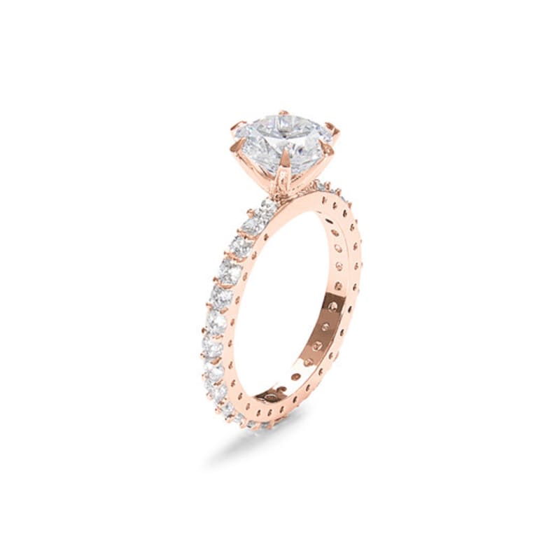 MACIER Feminine Solitaire Ring (Rose Gold)