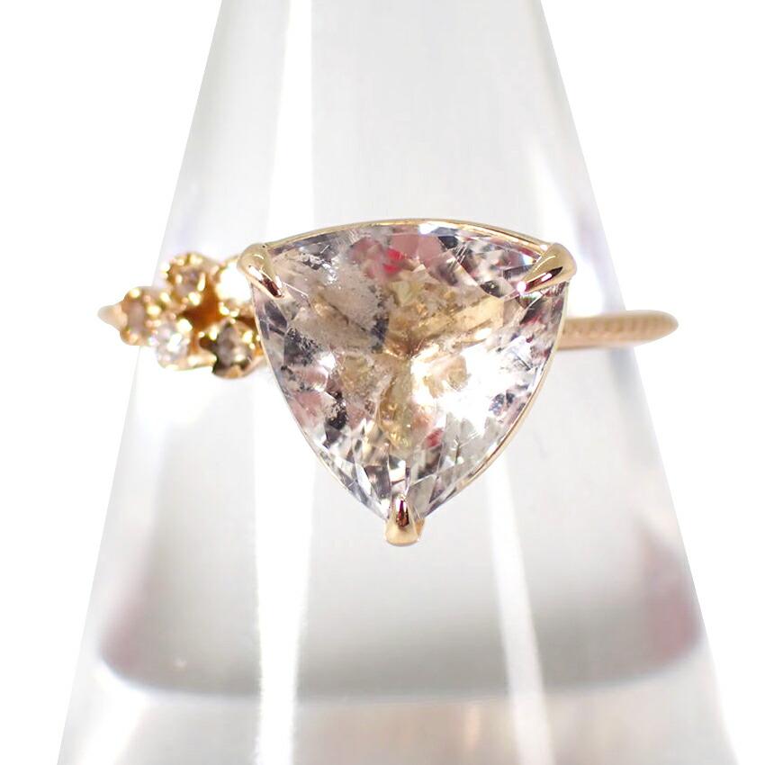 

[Used] K18PG Orthoclase Diamond Ring/No. 14/g484-40