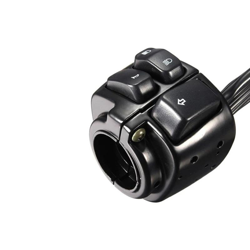 Motorcycle 1" Handlebar Control Switch 25mm Handle Bar Turn Signal Switch For Harley Sporster XL 96-13 Softail 96-10 Dyna 96-11