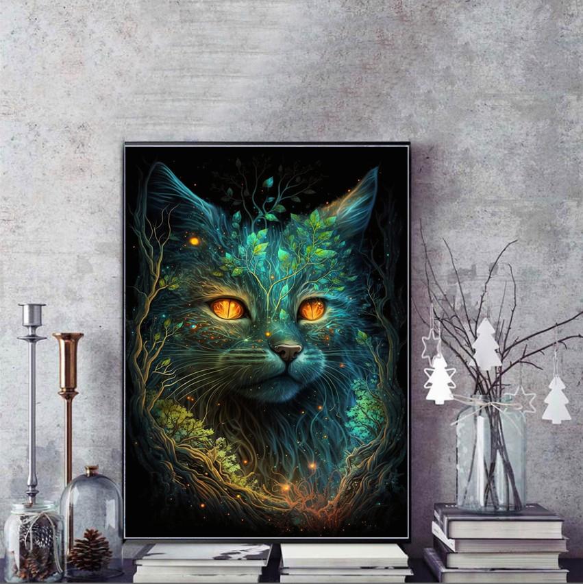 Diamond Embroidery Animal Cross Stitch Full Diamond Mosaic Cat DIY Diamond Painting