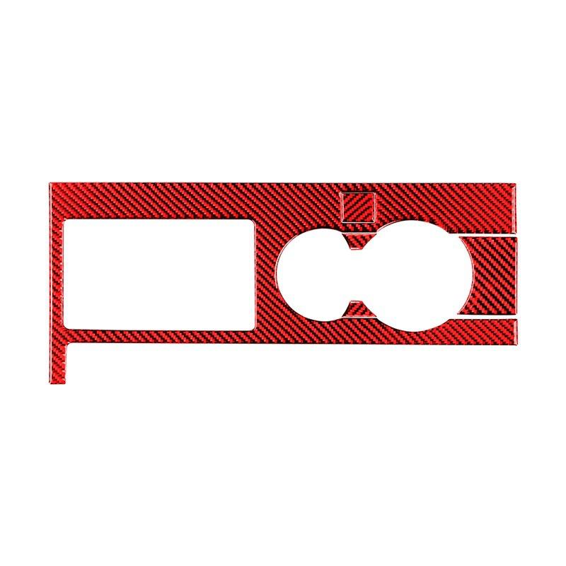 For Ford Mustang 2005-2009 Parts Carbon Fiber Auto Central Control Gear Shifter Water Cup Holder Panel Frame Decoration Sticker