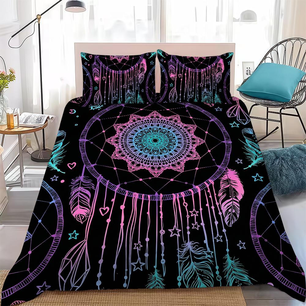 

Fashion Feather Duvet Cover Set Home Style Bedding Soft Laundry Cotton Bed 3 Piece Set Student Dormitory Gift 135x200cm