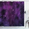 Starry Space Shower Curtain Blue Galaxy Shower Curtains Nebula Waterproof Polyester Fabric For Bathtub Bath Room Decor With Hook