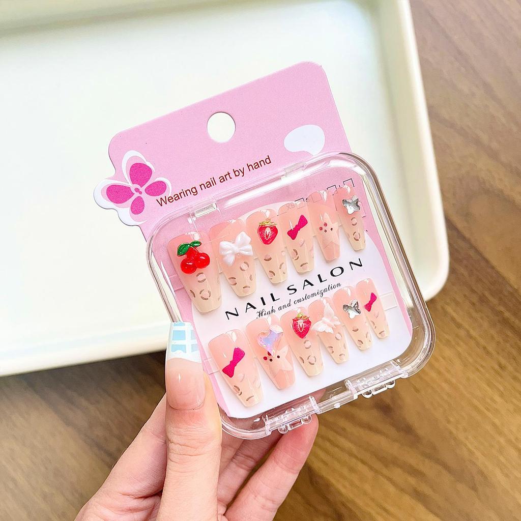 Pegatinas de Uñas Portátiles de Dibujos Animados para Niñas - Estilo Largo Blanqueador de Uñas, Nuevo Diseño 2026 para Uñas de Niñas Medianas y Grandes