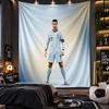 Wall Hanging Tapestry Cristiano Ronaldo Print Cloth for Living Room Bedroom Home Decor
