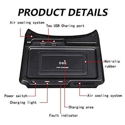17-19 Honda CRV 15W Kabelloses Autoladegerät für Schnelles Mobiles Laden
