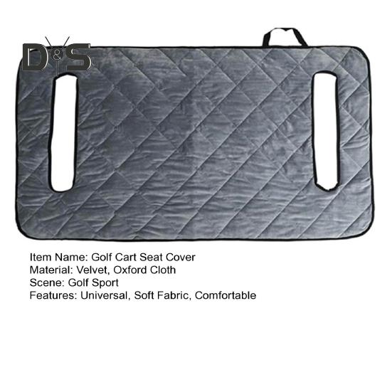 Golf Cart Seat Cover Soft Velvet Surface Golf Cart Seat Towel Blanket with Non-Slip Bottom for Most Club Car Cart Accessory