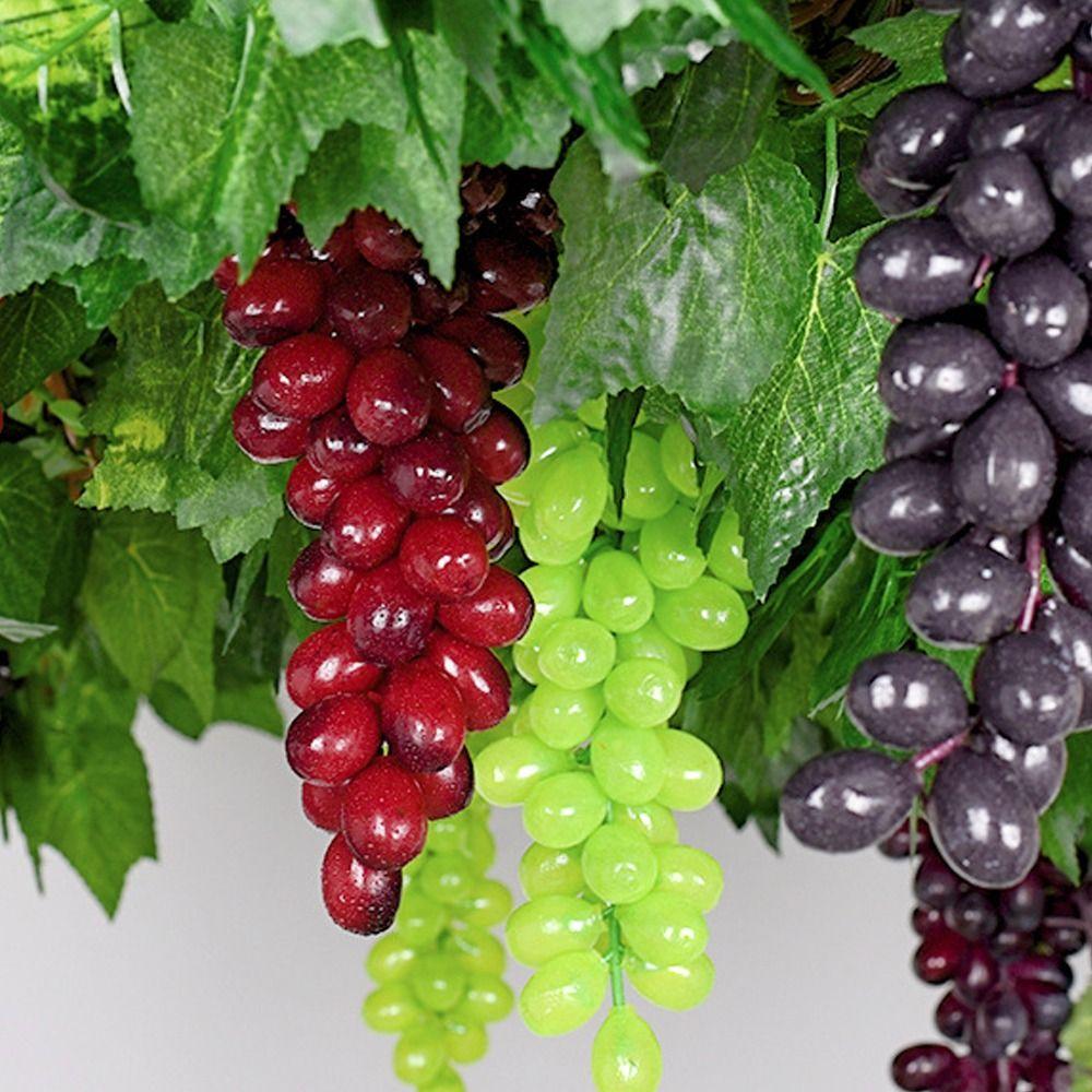 Craft Plastic Simulated Fruit Grape Skewers Fake Lifelike Fruit Models Hanging Artificial Fruit Party