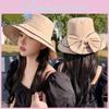 Summer Sun Protection Hat With Large Brim And Butterfly Bow For Women