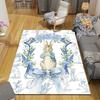 Peter Rabbit Art Flannel Printed Carpet, Home Sofa Decoration for Living Room & Bedroom, Non‑Slip Play Flannel Floor Mat for Game Room
