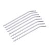 8PCS Stainless Steel Metal Drinking Beverage Straws Set W  3 Reusable Cleaning Brushes Kit
