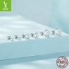 Exquisite Shining Zircon 925 Sterling Silver Stud Earrings, Simple Classic Commuter Wind Threaded Stud Earrings