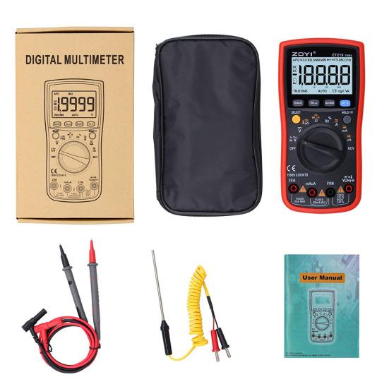 ZT219 Digital 19999 Counts AC/DC Voltage Current Meter Transistor Multimeter