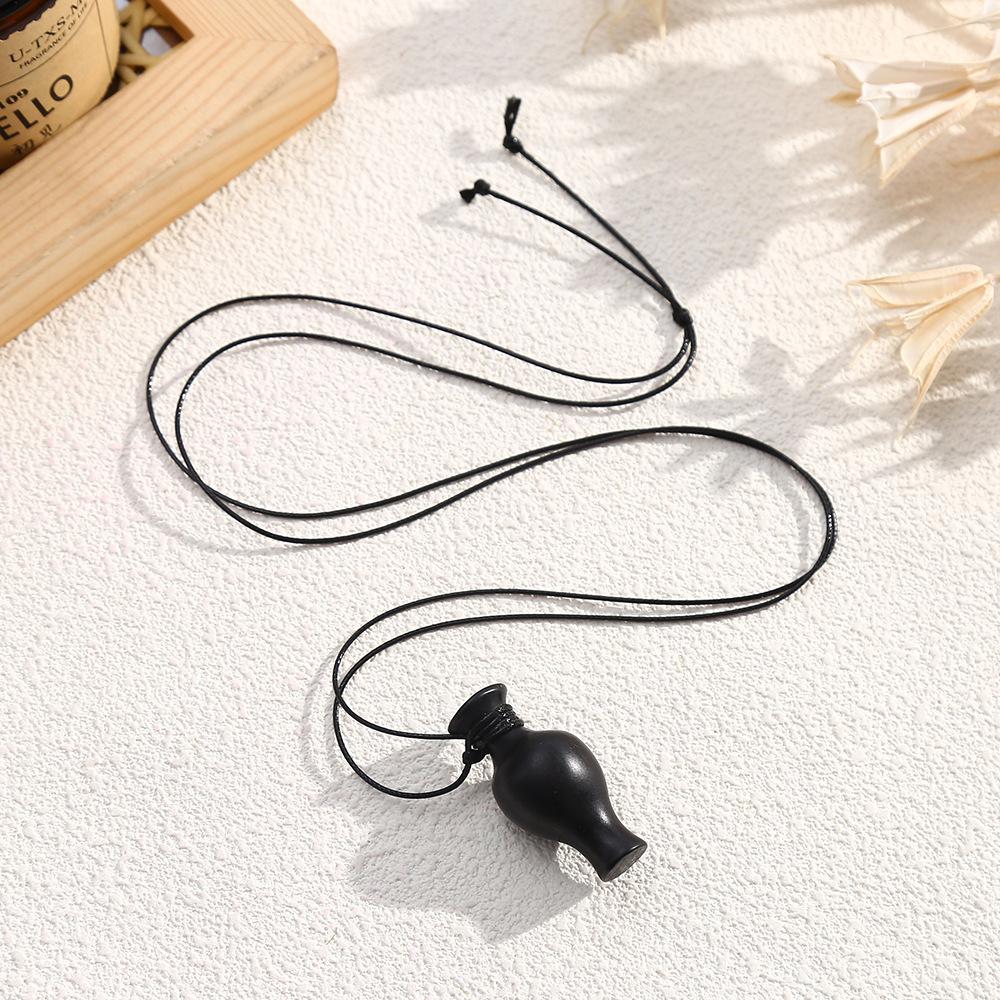 LATS Wooden Water Bottle Pendant Necklace for Women Fashion Sweater Chain Fashion Jewelry Gift Accessories