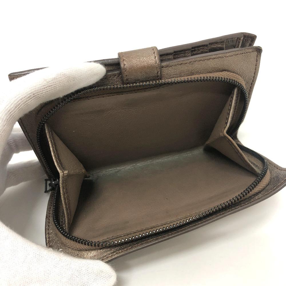 BOTTEGA VENETA Intrecciato Zip Around Wallet Folded wallet Leather Brown