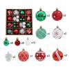 42 Buc. Ornamente Pictate pentru Globuri de Crăciun Set Decor Agățat din Plastic pentru Brad și Petrecere Incasabile Ușoare Festive Decor de Casă