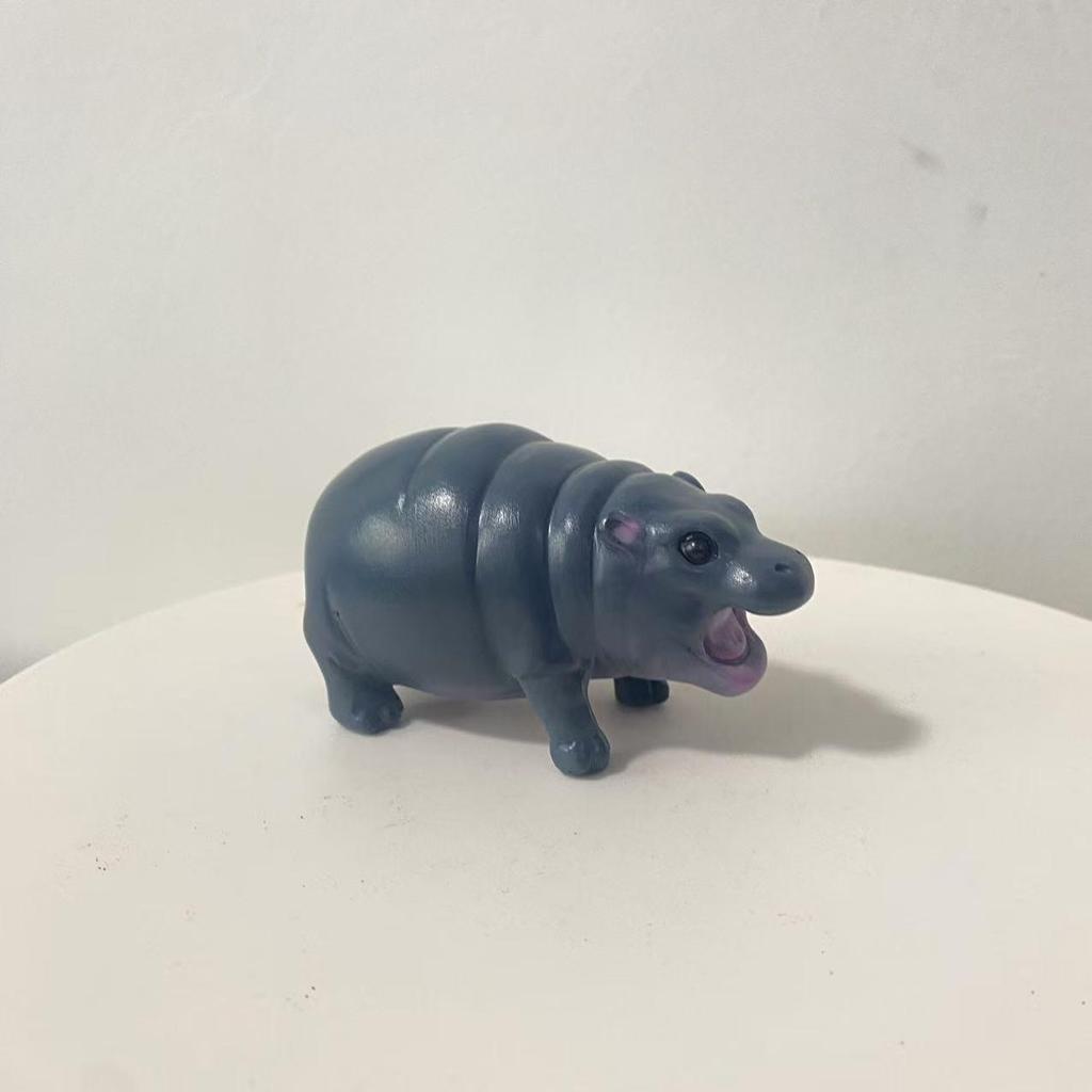 Christmas Hippo Statue: Creative Tabletop Animal Ornament for Home & Party Decorations