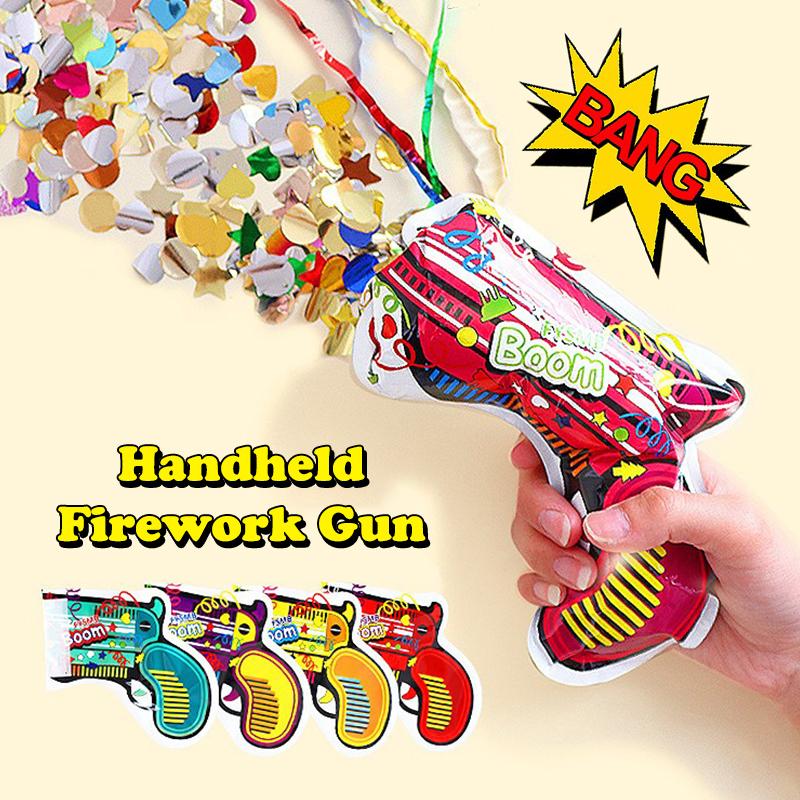 10Pcs Handheld Confetti Poppers Inflatable Multicolor Poppers Portable Prop For Birthday Party Family Gathering Outdoor Toys