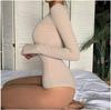 2021 Winter Women's Slim Long Sleeve Round Neck Bodysuit