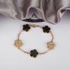 Classic 15mm Five Leaf Flower Adjustable Bracelet Natural Gem Simple Woman Flower Bracelet For Party Wedding Gift Free Shipping