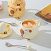 Mug Kapibala Gives Girls Cute Water Cup with Lid Ceramic Cup Birthday Gift High-looking Creative Cup