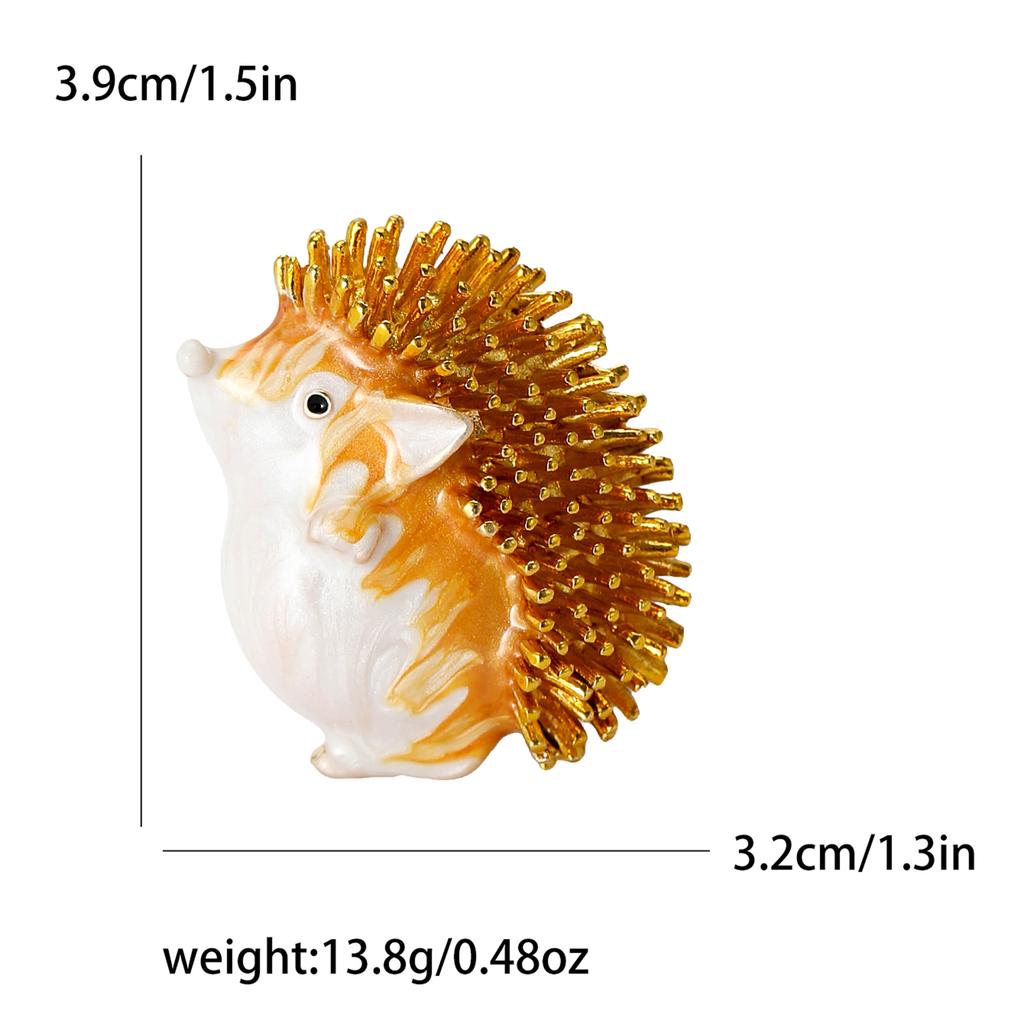 Enamel Hedgehog Brooches for Women Unisex Small Animal Pins Banquet Party Backpack Gifts Jewelry Accessories