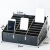Wood Desktop Storage Box Detachable Multifunctional Phone Holder Easy to Install 12/24-Grid Phone Management Storage
