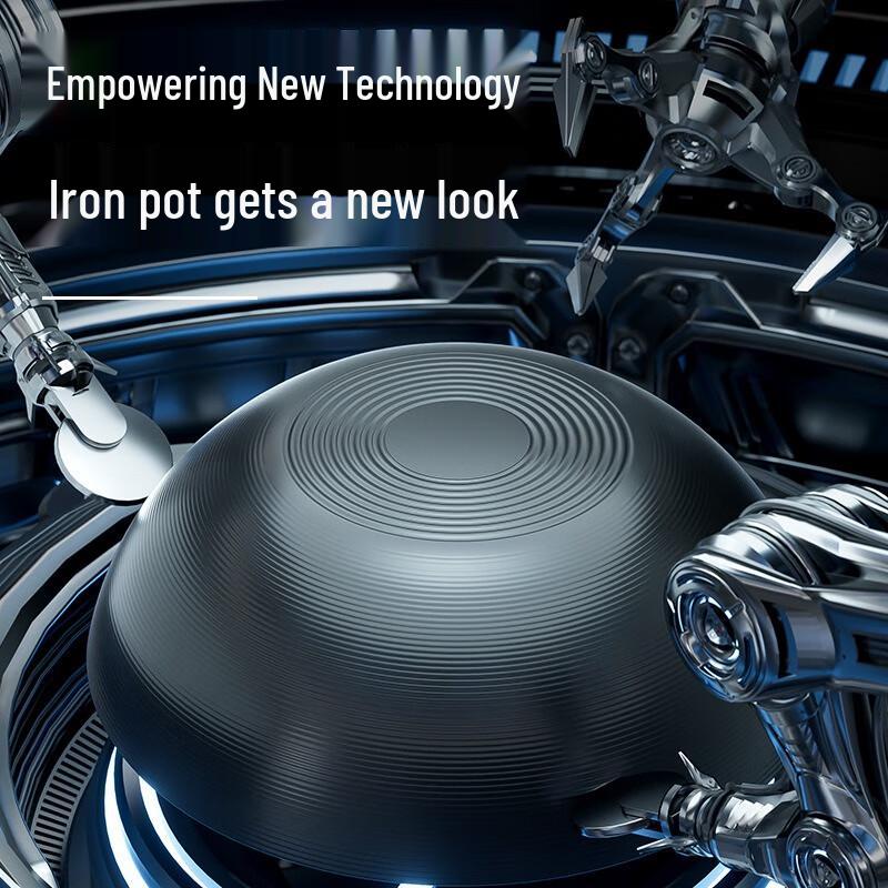 Wutuo Non-Coated Flat-Bottom Iron Wok