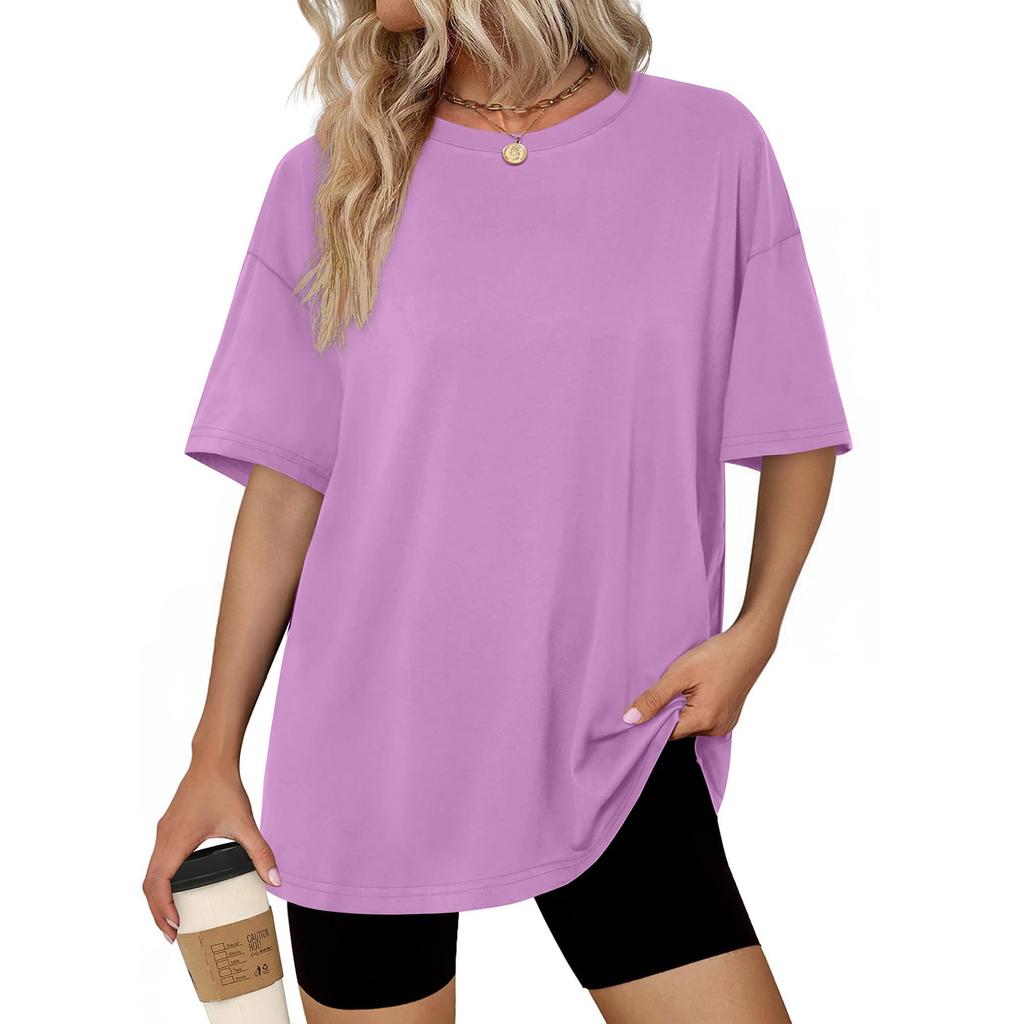 Women's Casual Round Neck T-Shirt Short Sleeve Top