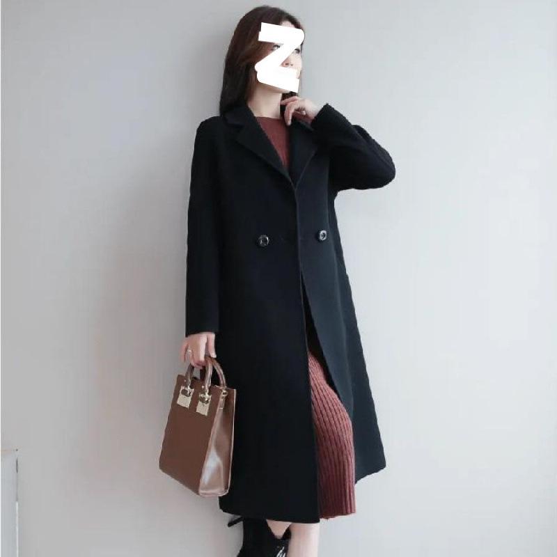 Woolen Coat Coat Women's New Coat 2025 Spring and Autumn Medium and Long Large Size Woolen Korean Version Loose Woolen Coat