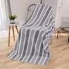 1pcs Super Soft Coral Fleece Beach Towel Extra Large Lightweight Quick-Dry Bath Towel with Wide Stripe for Home Daily Use