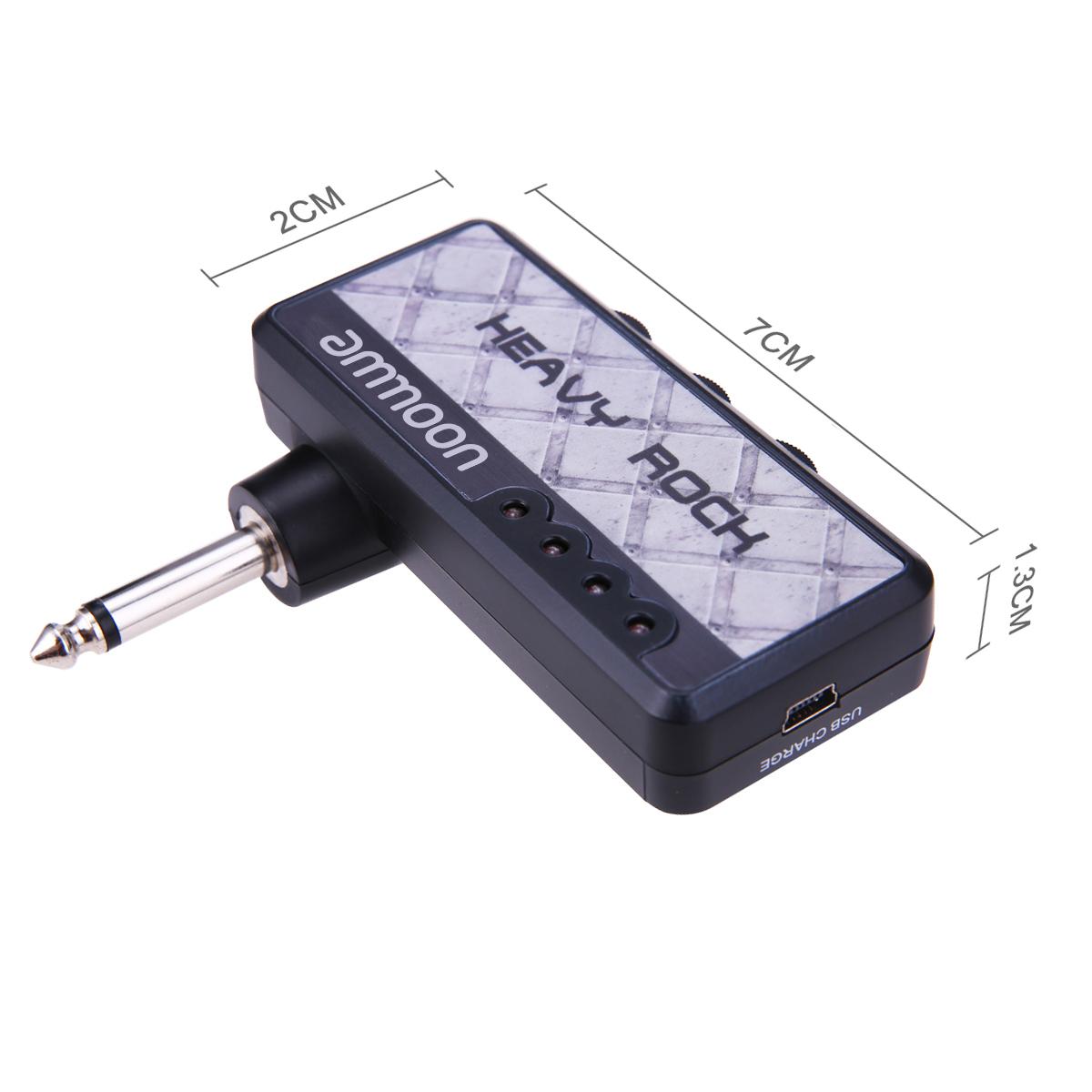 

Усилитель для наушников электрогитары, разъем 1/4 дюйма, разъем для наушников 3,5 мм и вход Aux с эффектом искажения Classic Rock серый