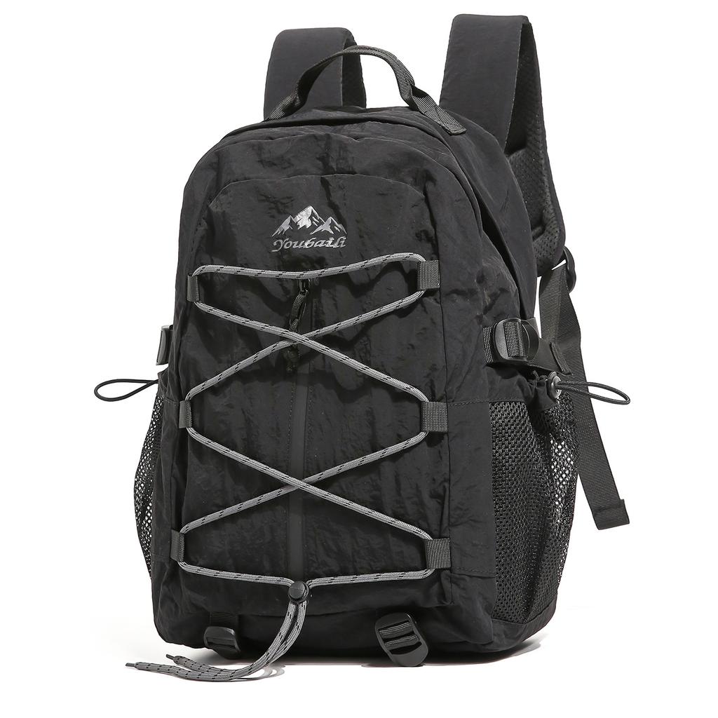Schoolbag taro purple fog ash series niche nylon mountaineering backpack college student couple outdoor outing camping backpack