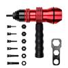 Rivet Nut Drill Adapter Kit with Nut Accessories,Easy To Install Nut Guns Adapter for Electric Rivet Guns