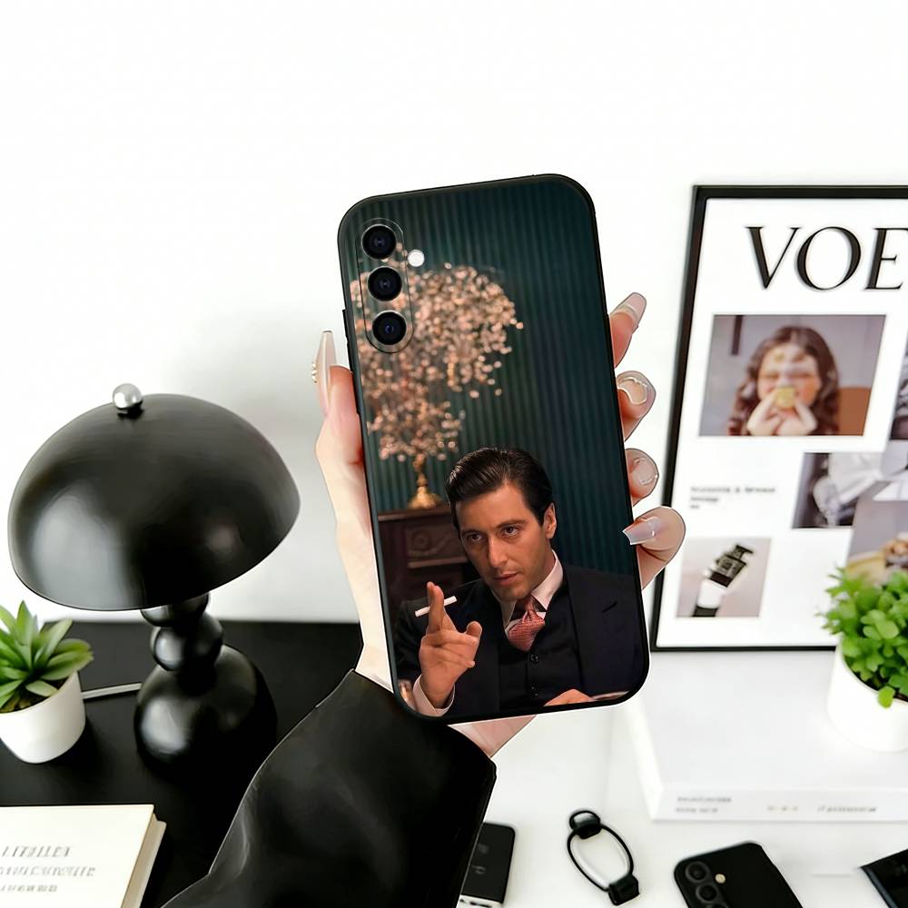 God-father Pacino Phone Case For Samsung Galaxy A73,A72,A71,A70,A53,A52,A51,Others Soft Black Cover