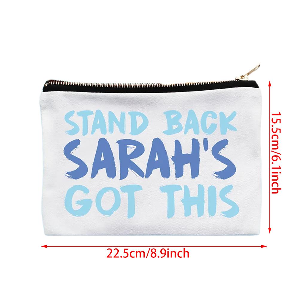 Personalised Stand Back Makeup Bag Travel Cosmetic Bag Birthday Bride To Be Wives Girlfriends Motivational Gift Back To School