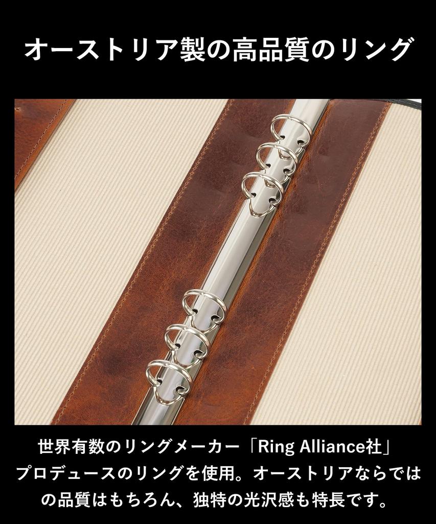 Golbe A5 System Organizer, Vegetable-Tanned Cowhide Leather (Dark Brown)