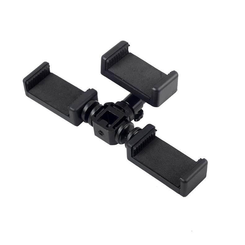 Dual Phone Stand for Live Streaming, Multi-Camera Photography & Videography - Handheld, Multifunctional Holder