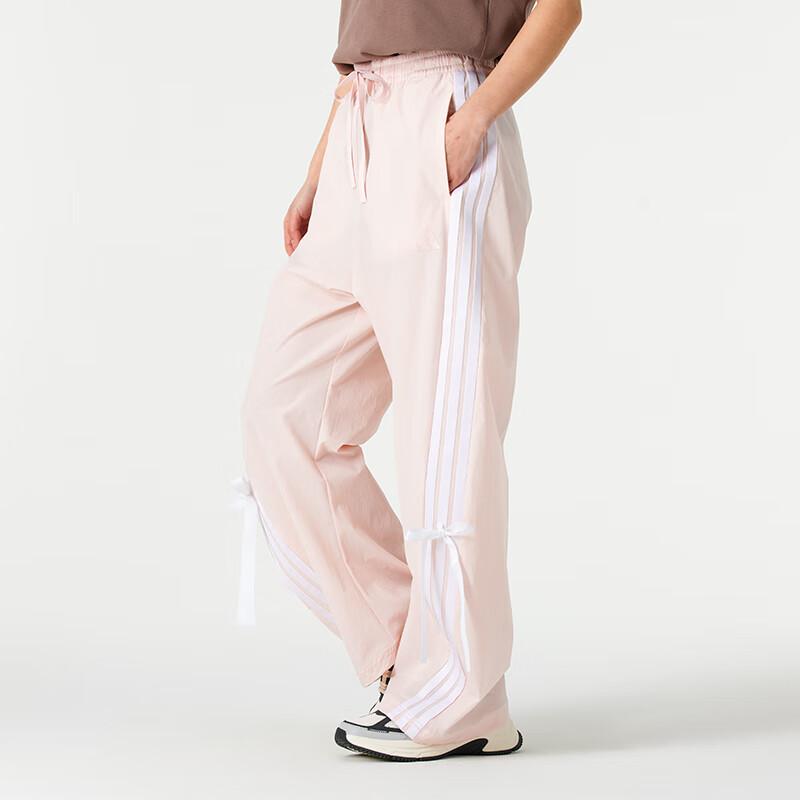 Adidas Casual Striped Versatile Simple Knitted Sports Pants Women Pants Pink JY7667